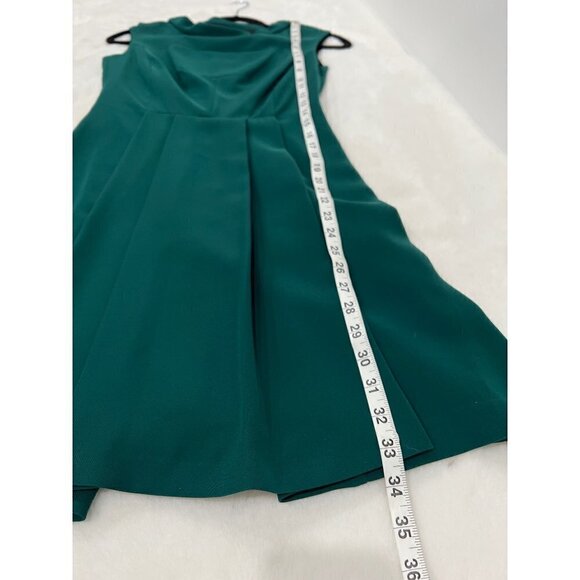 Vince Camuto Size 2P green hidden pocket fit & flare dress - Picture 6 of 13